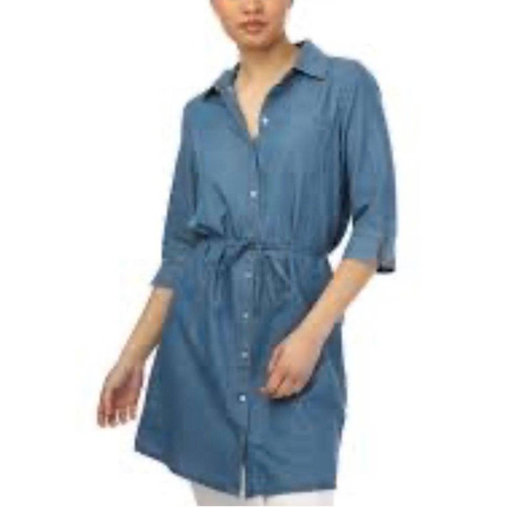 Joe| Denim shirt dress.